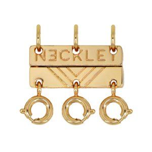 NECKLET | Triple Layering Jewelry Clasp Gold